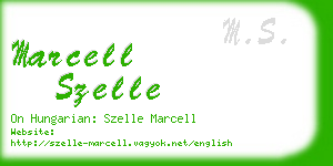 marcell szelle business card